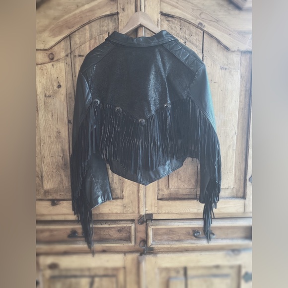 Leather jacket VINTAGE FRINGE JACKET - Picture 8 of 10